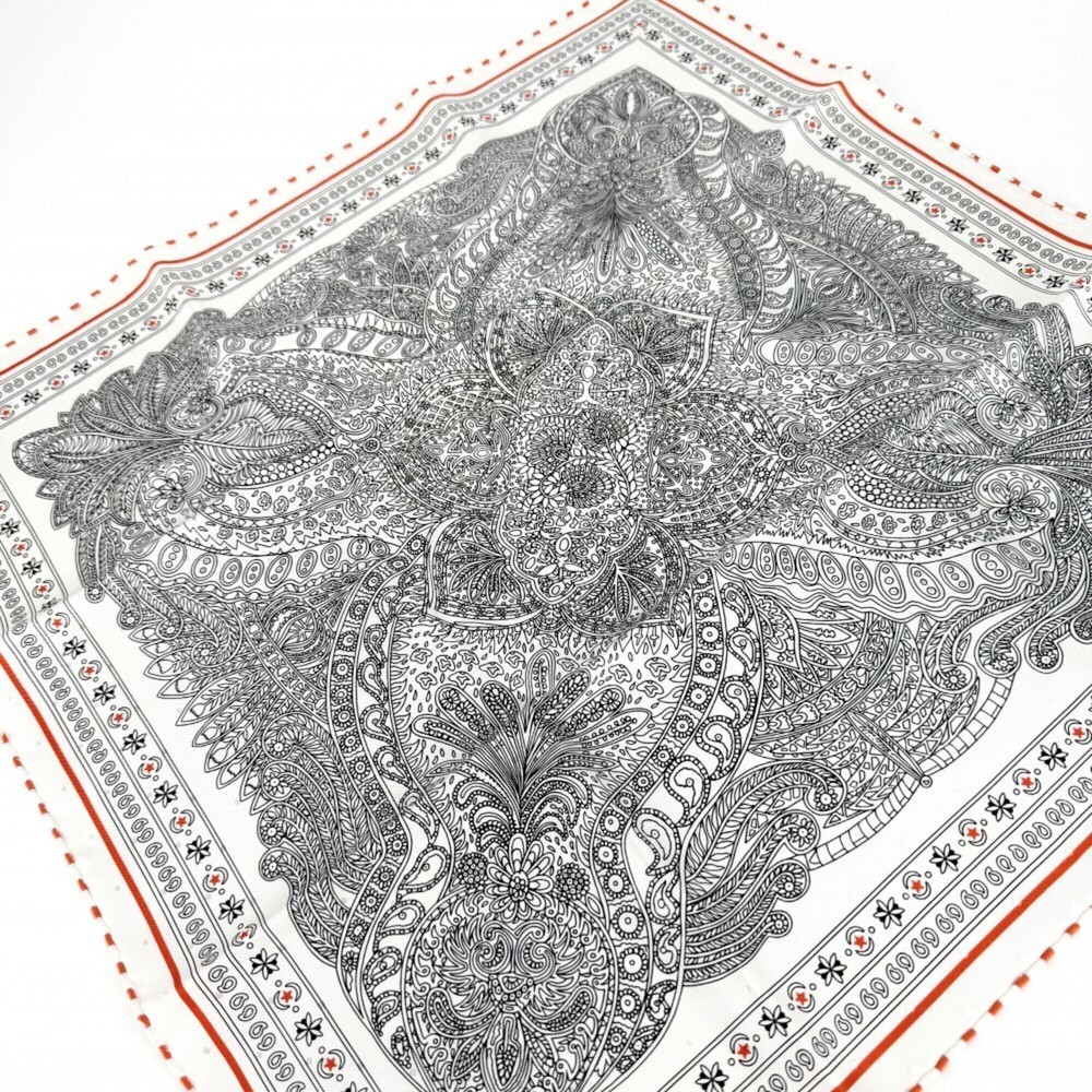 HERMES Authentic Black Silk Scarf - Picture 5 of 6